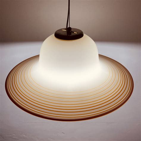 Mid Century Beige Murano Glass Pendant Lamp From De Majo Venice Italy 1970s For Sale At Pamono