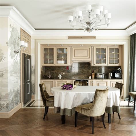 Обои на классической кухне в интерьере (97 фото) - красивые картинки и ...