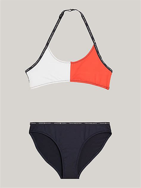 K Z Ocuk Bralette Bikini Tak M Ug Ug Dw Tommy Hilfiger
