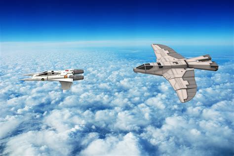 Buck Rogers Starfighter And Warhawk by peterhirschberg on DeviantArt