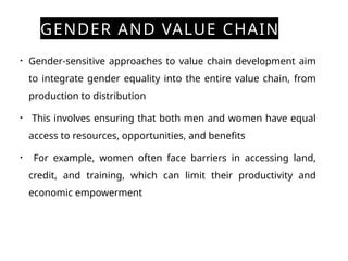 Gender And Value Chain Gender Disparities In Agriculture Sex Disaggregated Data Indicators