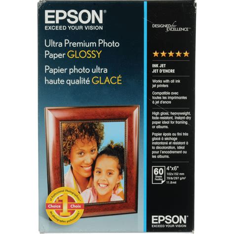 Epson Ultra Premium Photo Paper Glossy (4 x 6", 60 Sheets)