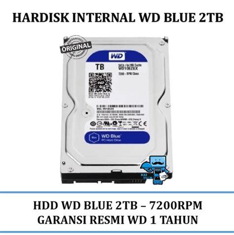 Jual Wd Blue Tb Internal Inch Pc Desktop Hdd Harddisk Di Lapak