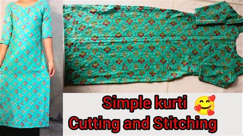 Kurti Suit Cutting And Stitching Step By Step Esay Kurti Cutting For