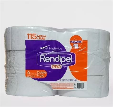 Papel Higienico Jumbo Rendipel 115 Mt Paquete De 6 Rollos Mercadolibre