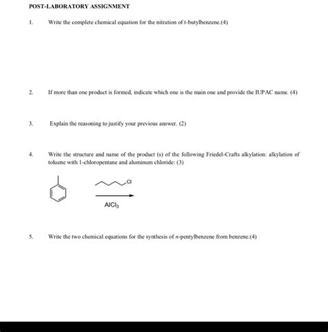 Solved Post Laboratory Assignment Write The Complete Chegg