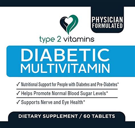 Type 2 Vitamins Diabetic Multivitamin 60 Tablets Supportive