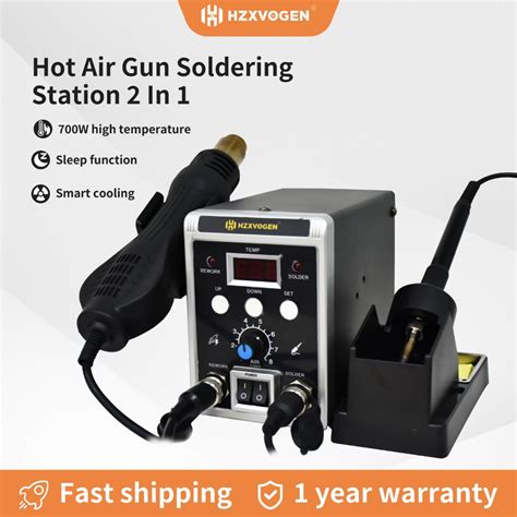 Hzxvogen Soldering Iron Set In W Hot Air Desolder Rework Soldering Station Gun Iron