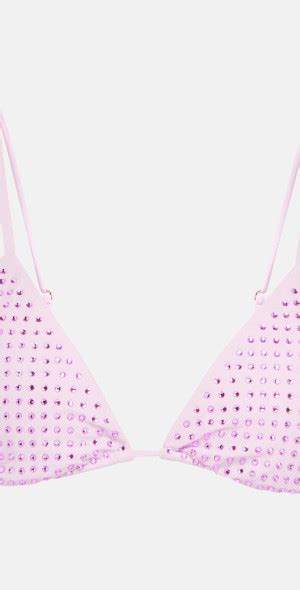Self Portrait Embellished Triangle Bikini Top