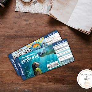 Printable SEAWORLD Surprise Trip Tickets. Seaworld Trip Tickets ...