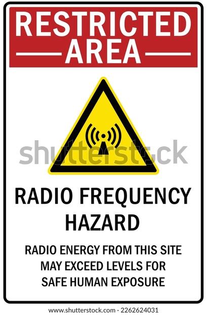 Radio Frequency Hazard Warning Sign Labels Stock Vector Royalty Free 2262624031 Shutterstock