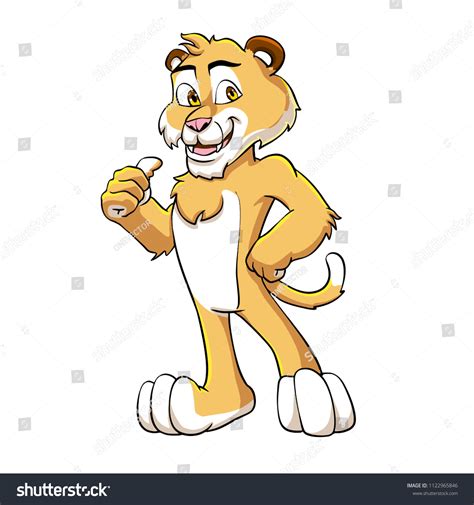 Mountain Lion Vector Cartoon Illustration Stock Vector Royalty Free