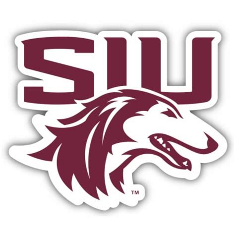 Southern Illinois Salukis 4-Inch Elegant School Logo Ncaa Vinyl Decal Sticker For Fans, Stud, 4 ...