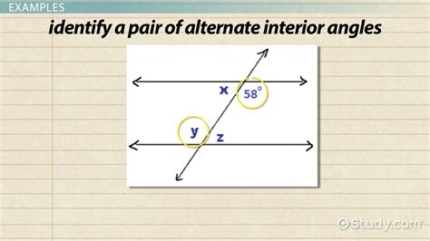 Alternate Interior Angles | Definition & Theorem - Lesson | Study.com