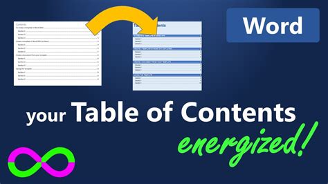 Create Visually Appealing Table Of Contents In Word Document YouTube