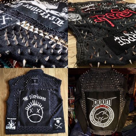 Custom Order Punk Metal Battle Vest Jacket Etsy