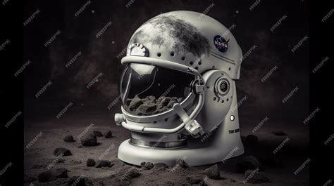 Premium AI Image | A helmet with the word nasa on it