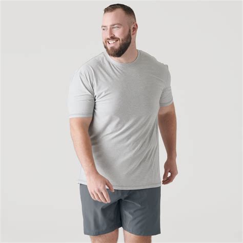 Light Heather Gray Active Crew Neck T Shirt True Classic