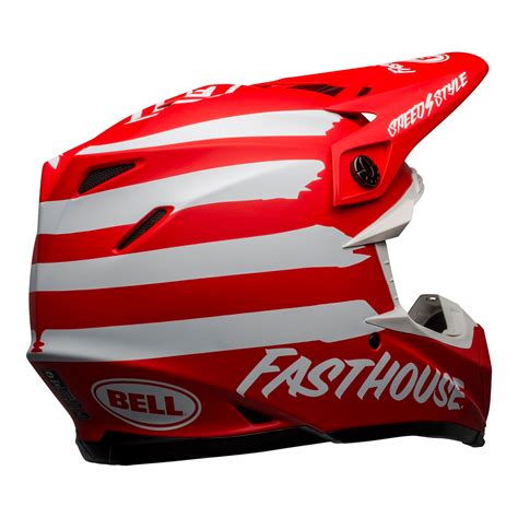 Bell MX 2021 Moto 9 Mips Adult Helmet Fasthouse Signia Matte Red White