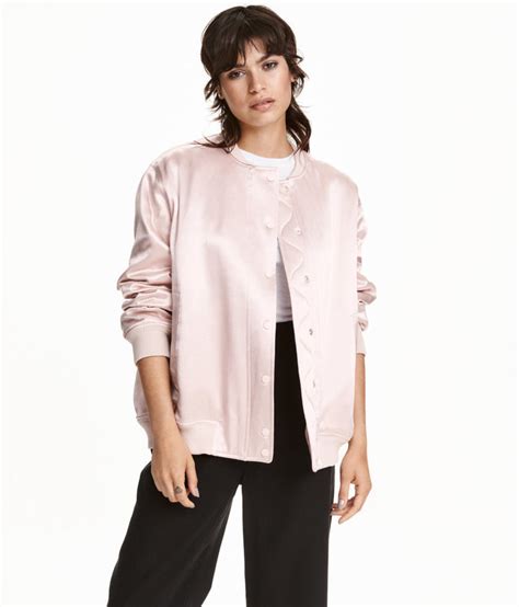 Handm Satin Bomber Jacket 69 H And M Lookastic