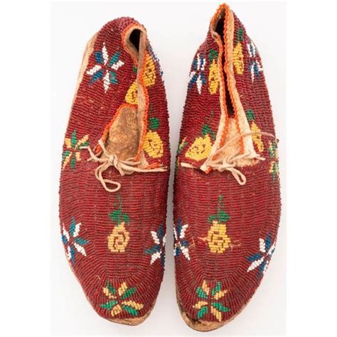 Pair Of Beaded Moccasins