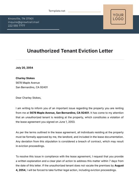 Free Eviction Letter Templates, Editable and Printable