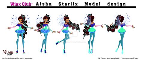 Winx Club Aisha Starlix Model Design By Vendyreina On Deviantart