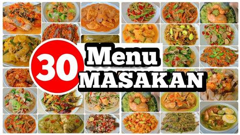 Ini Dia 30 MENU Inspirasi Masakan Untuk Satu Bulan Video