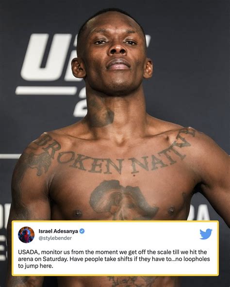 Mmafighting On Twitter Israel Adesanya Wants To See Increased