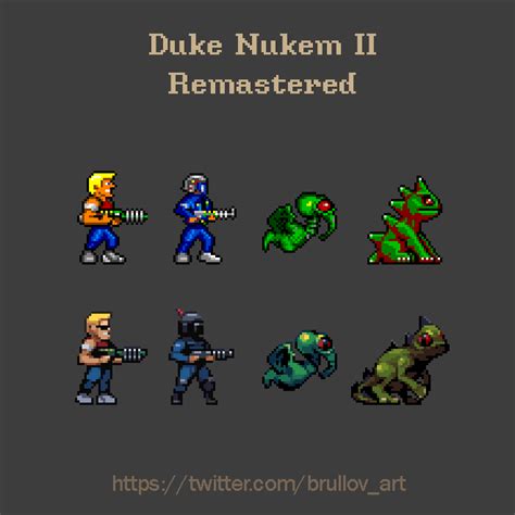 [oc] Duke Nukem 2 Remastered Characters R Pixelart