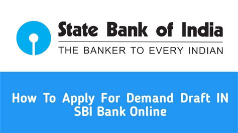 How To Apply For Demand Draft In Sbi Bank Sbi Demand Draft Tgf