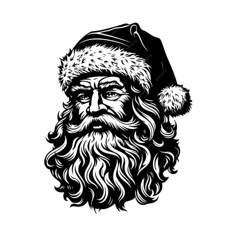 Premium Vector | Silhouette of santa claus christmas