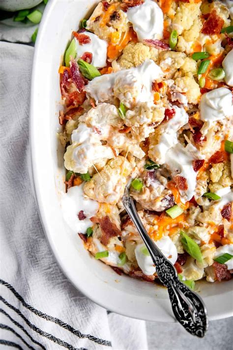 Loaded Cauliflower Casserole • Fit Mitten Kitchen