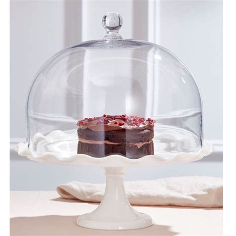 Heritage Scalloped Edge Cake Dome And Glass Stand Large Hmr Shop N Bid