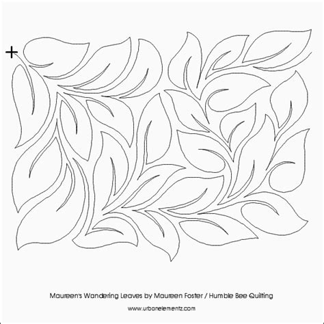 Maureens Wandering Leaves Free Motion Quilting Patterns Free Motion