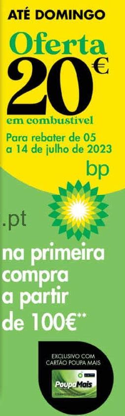 Alerta PINGO DOCE Antevisão 20 COMBUSTÍVEL BP de 27 maio a 2 junho