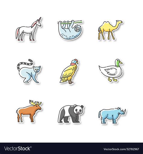 Flying And Land Animals Printable Patches Vector Image, 46% OFF