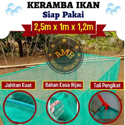 Jual Keramba Ikan Hapa Jaring Apung Ukuran 2 5m X 1m X 1 2m Shopee