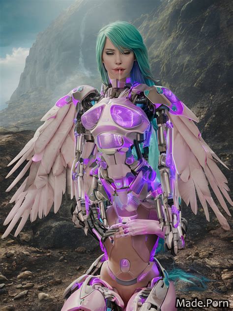 Porn Image Of Sci Fi Teal Full Shot Cyborg Straight Hair Alien Planet Green Hair Created By AI