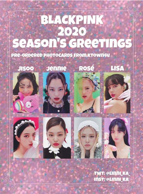 Blackpink Seasons Greetings Wishlist Template