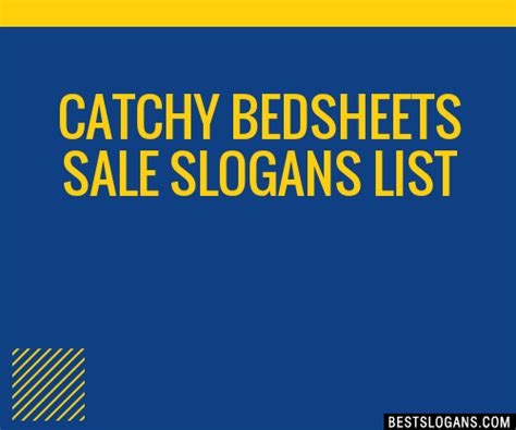 100 Catchy Bedsheets Sale Slogans 2024 Generator Phrases Taglines