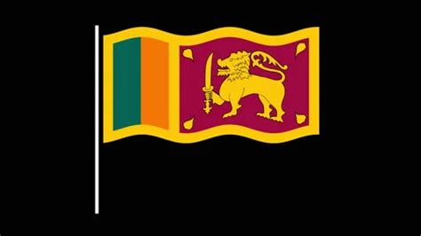 Sri Lanka Flag Seamless Loop Animation Stock Video Pond