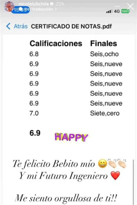 Nicole Moreno muestra orgullosa el logro de su hijo