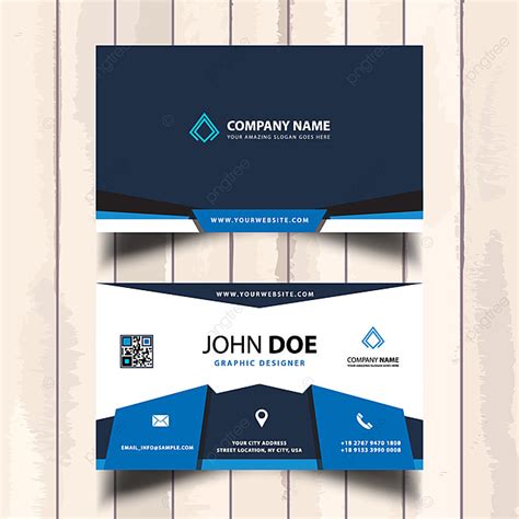 blue tone creative blue shape corporate card template