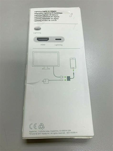 Apple Lightning To Hdmi Digital Av Adapter Genuine Oem Md826am A A1438 Gc 888462323062 Ebay