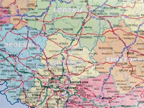 POLSKA MAPA ADMINISTRACYJNA DROGOWA PODKŁADKA NA BIURKO