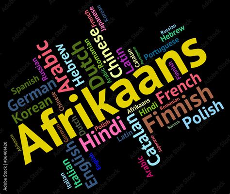 Afrikaans Language Means South Africa And Dialect Stock Illustration ...