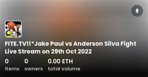 FITE TV Jake Paul Vs Anderson Silva Fight Live Stream On 29th Oct