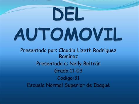 Historia Del Automovil Ppt