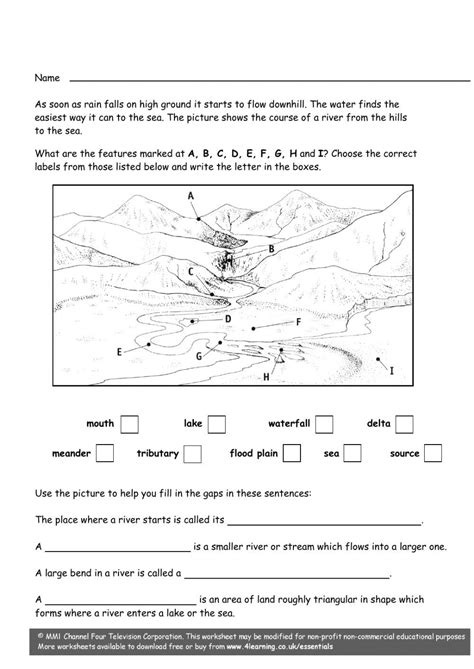 River System Worksheet